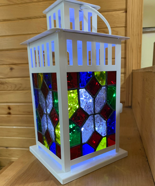 large lantern stained glass all sides 2