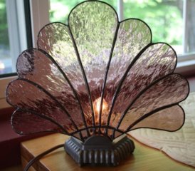 pink fan lamp
