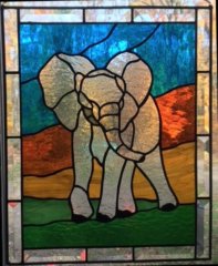 elephant with beveled border